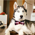 Load image into Gallery viewer, Burgundy Plaid Bowtie