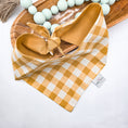 Load image into Gallery viewer, Mustard Gingham Dog Bandana