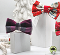 Load image into Gallery viewer, Burgundy Plaid Bowtie