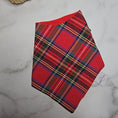 Load image into Gallery viewer, Red Tartan Flannel Dog Bandana