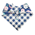 Load image into Gallery viewer, Navy Flowers Dog Bandana
