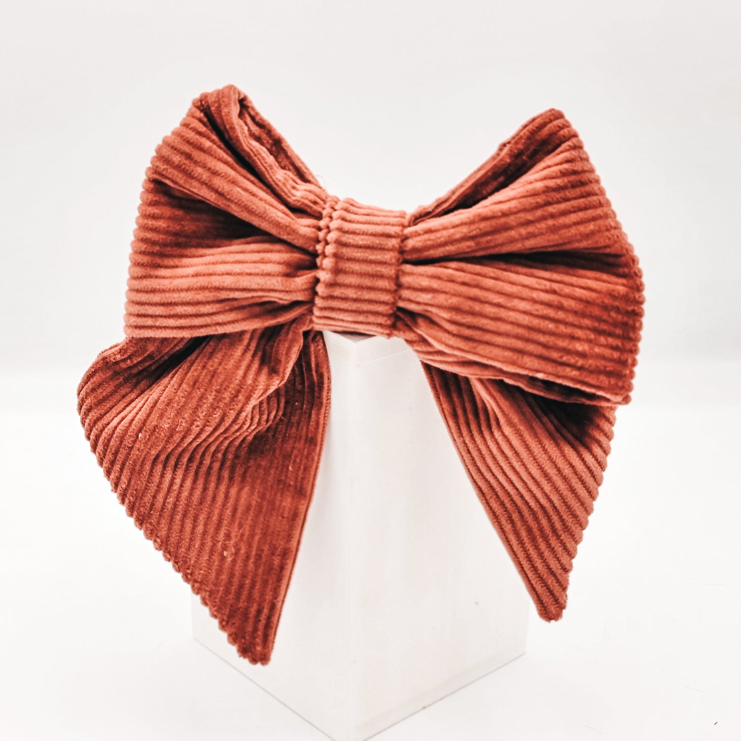 Rosewood Corduroy Hair Bow