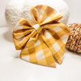 Load image into Gallery viewer, Fall Mustard Gingham Hair Bow
