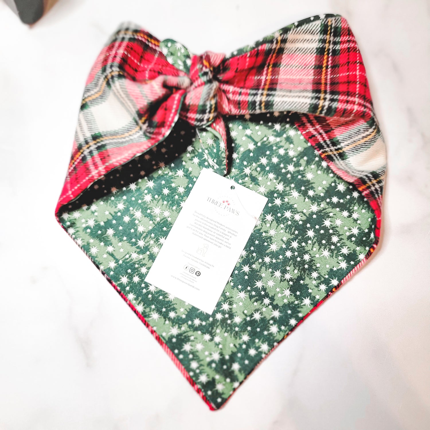 Christmas Classic Flannel Dog Bandana