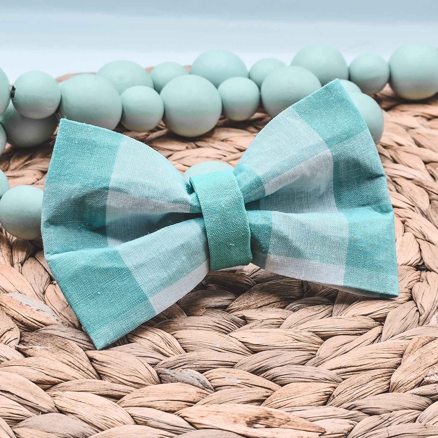 Sea Gingham Bowtie