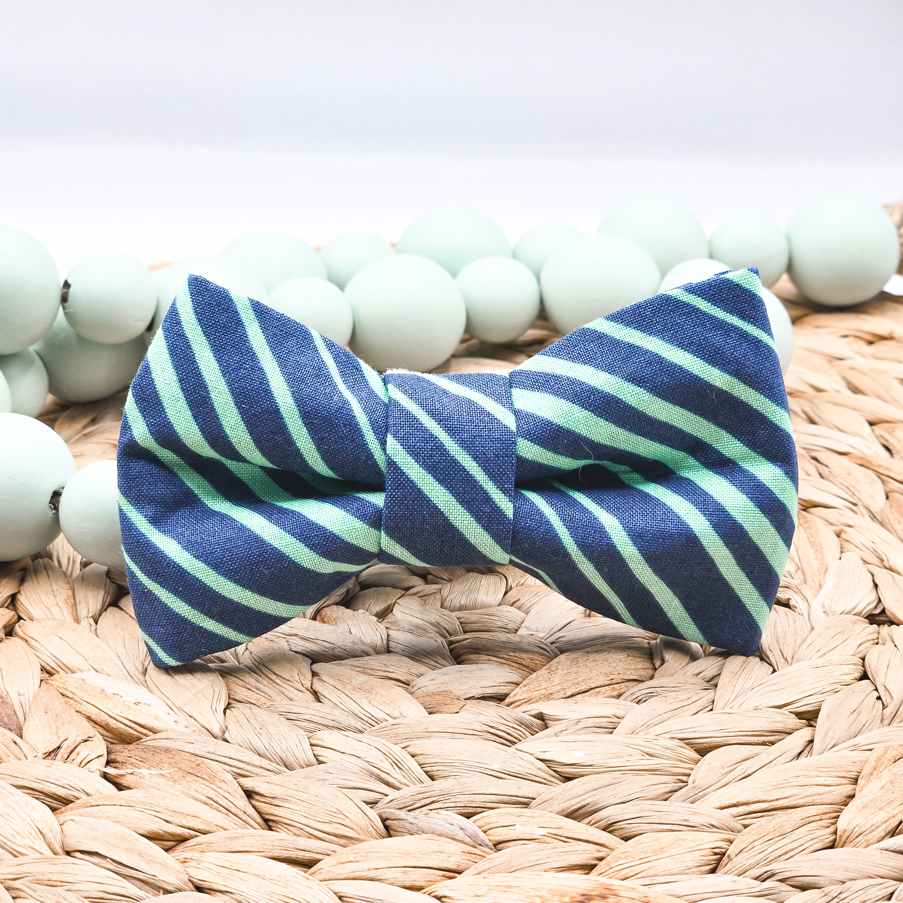 Green Envy Stripes Bowtie