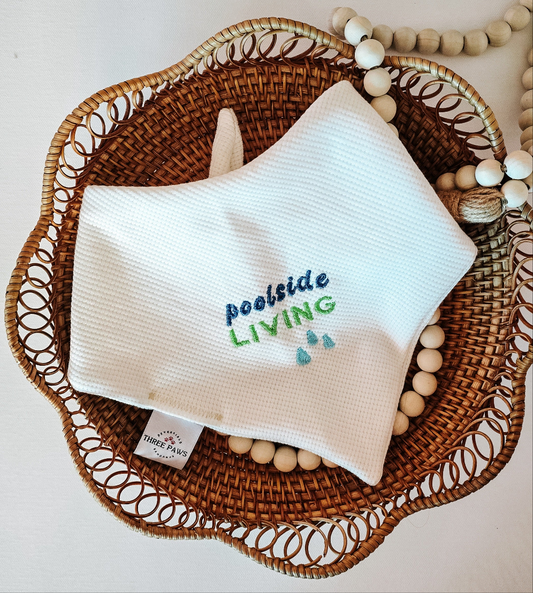 Custom Embroidered Caption + Image Dog Bandana