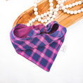 Load image into Gallery viewer, Plaid Pink Flannel Dog Bandana
