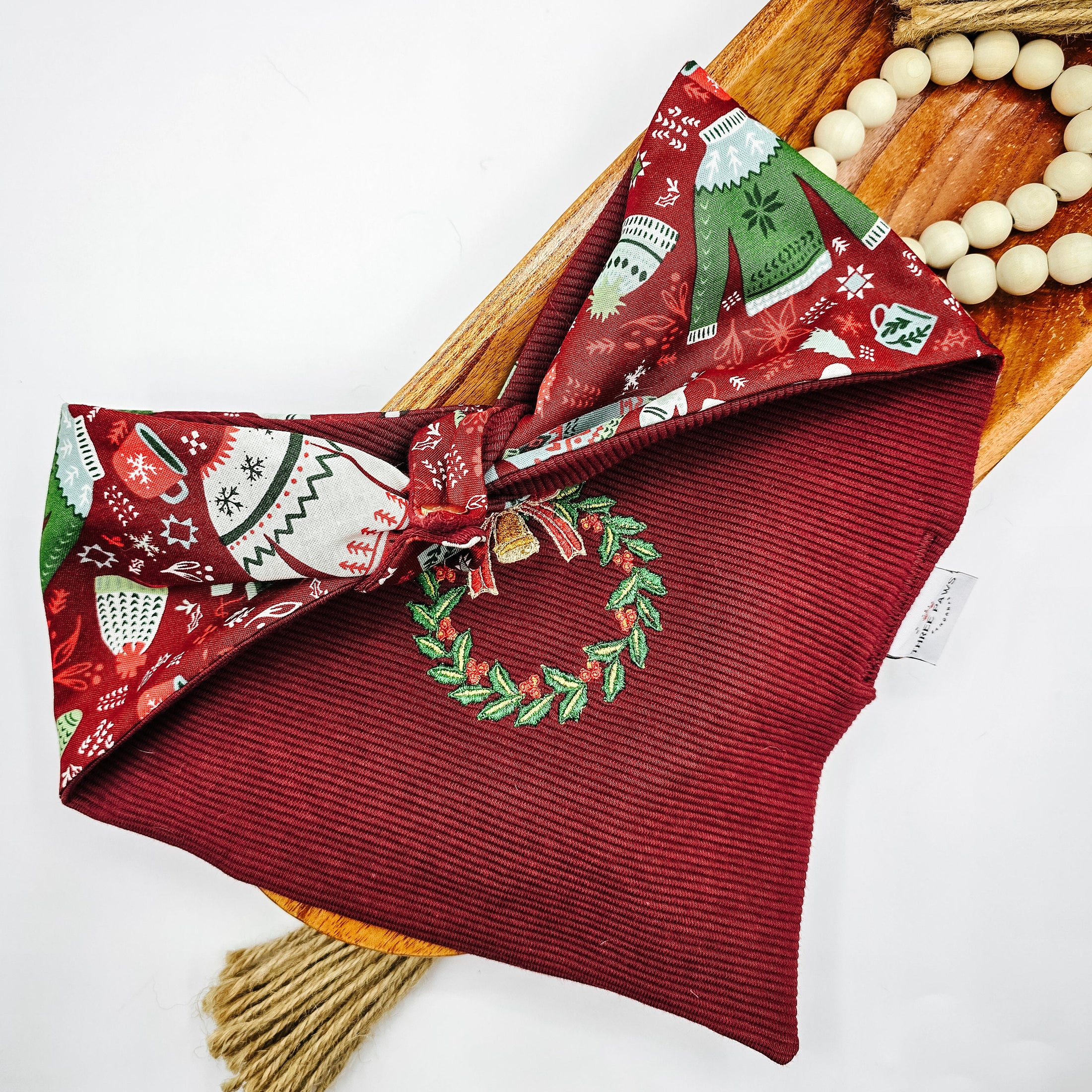Christmas Wreath Dog Bandana