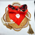 Load image into Gallery viewer, Red Tartan Flannel Dog Bandana
