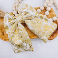 Load image into Gallery viewer, Gold Floral Hair Bow
