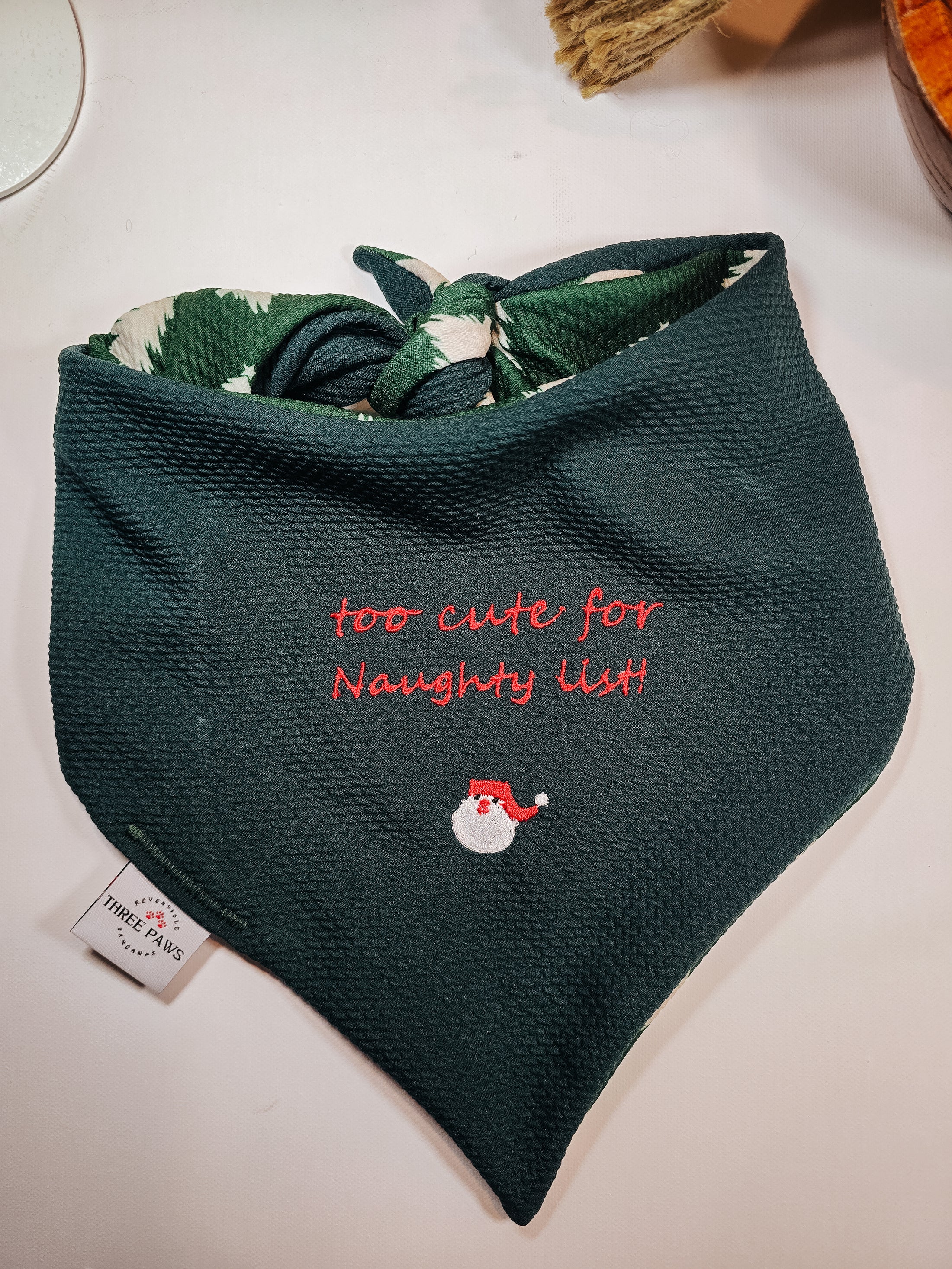 Too cute to be naughty Dog Bandana