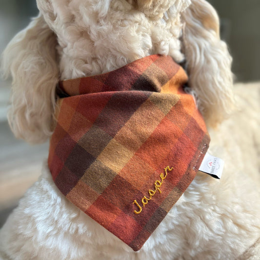 Autumn Flannel Dog Bandana