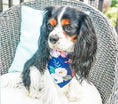 Load image into Gallery viewer, Navy Flowers Dog Bandana
