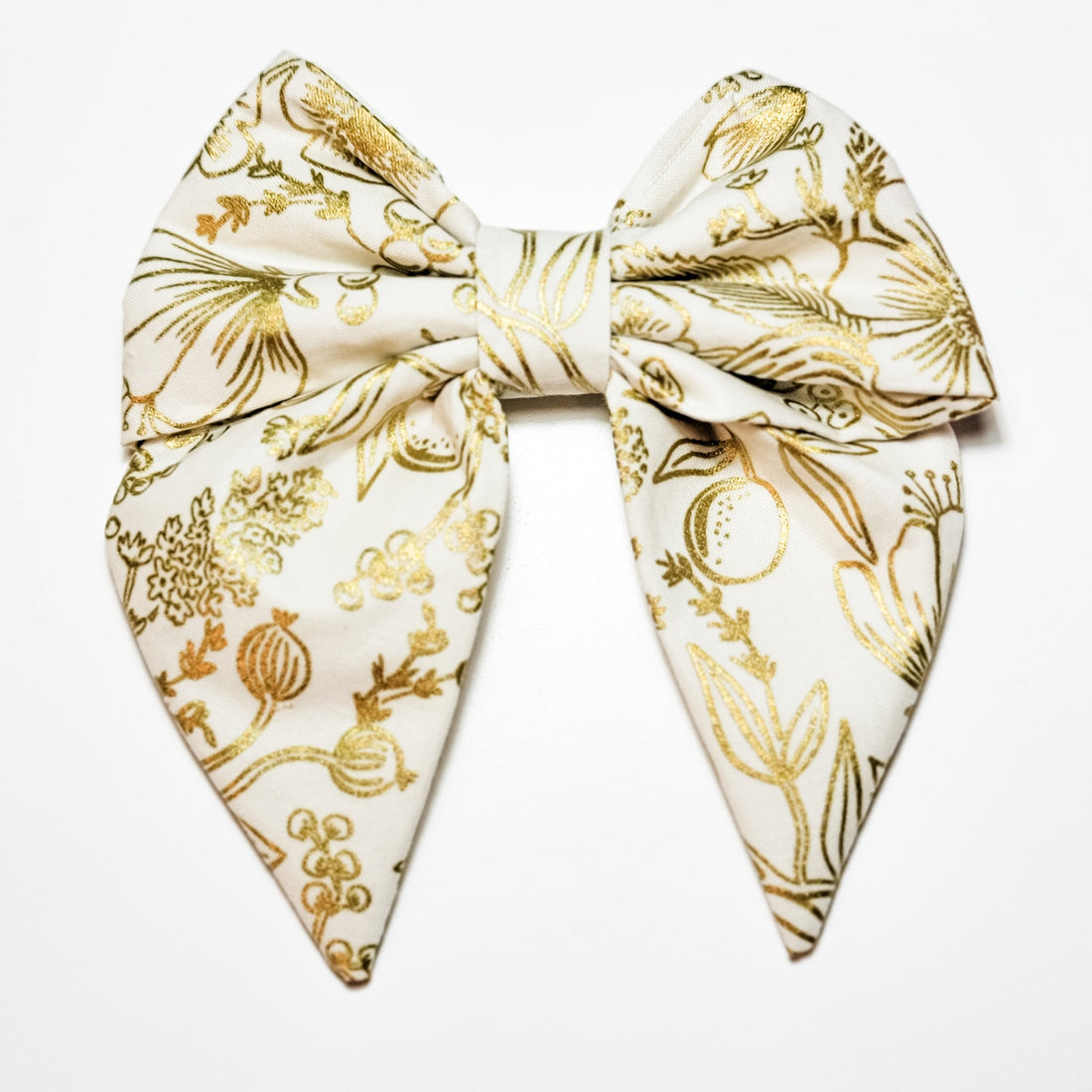 Gold Floral Hair Bow