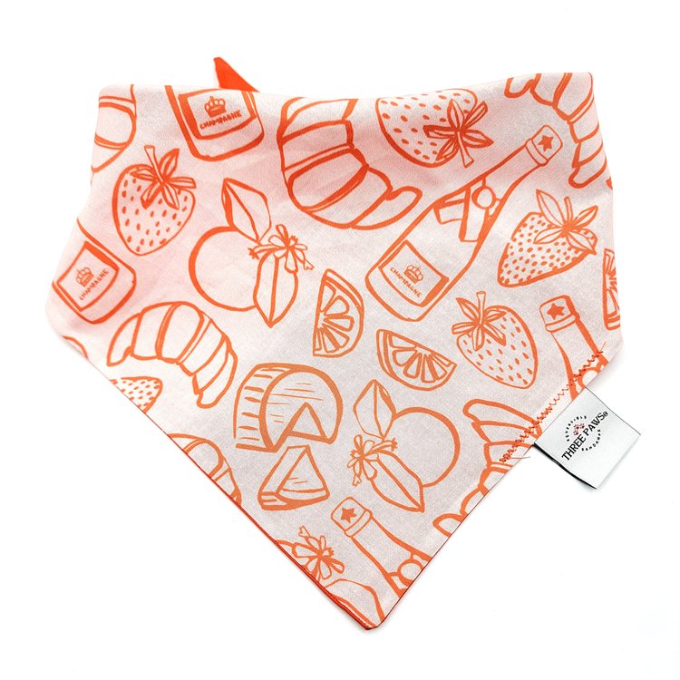 Wine &amp; Cheese Dog Bandana